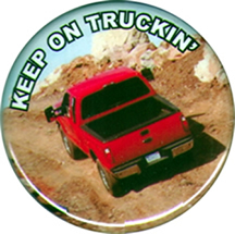 Keep on Truckin' button