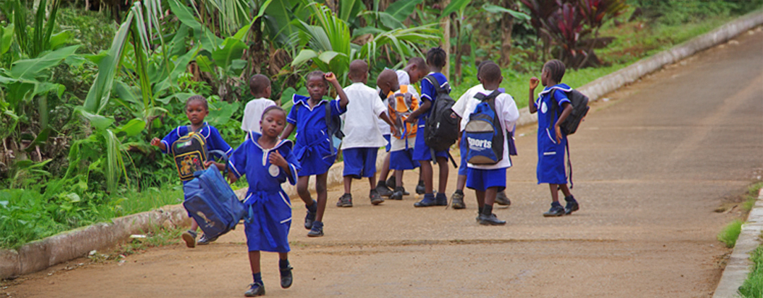 Students on their way home from school. Photo by Sando Kiawu-Jones