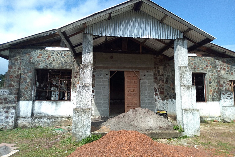 Brunot Hall after civil wars. 